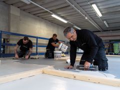 Boden und Wand aus einer Hand.